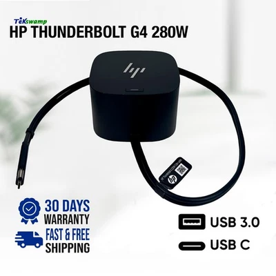 HP Thunderbolt 3 / 4 USB-C 4K Dock 280W for EliteBook 840 G5 G6 G7 G8 G9 Laptops - Image 1 of 4