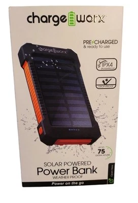 Charge Work Solar Powered Power Bank Weather Proof - New, Free Shipping! - Image 1 of 4