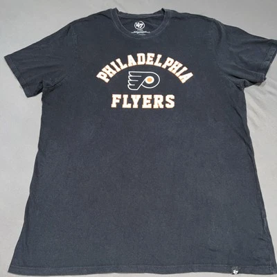 ‘ 47 Philadelphia Flyers Short Sleeve Shirt Men’s XL Black Logo -4194 - Image 1 of 4