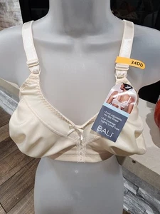 Neu mit Etikett Bali 34DD bügelloser BH mit voller Abdeckung Stil 3820 cooler Komfort ohne rutschfeste Träger - Bild 1 von 6