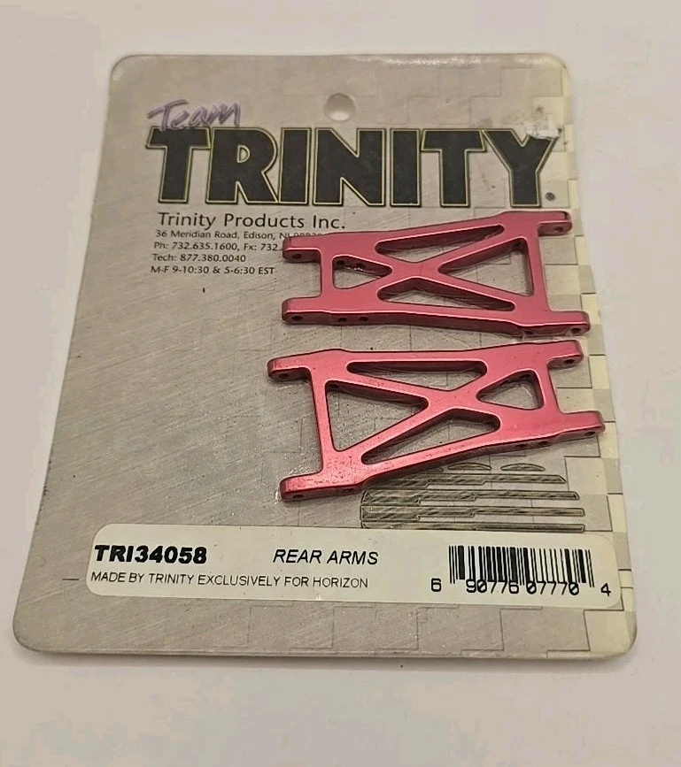 Trinity Rear Arms Suspension Arms Red Anodized Aluminum Losi Mini T TRI34058 - Image 1 of 1