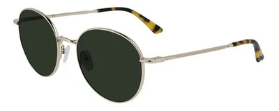 Calvin Klein CK21127S Unisex Round Sunglasses in Gold Tortoise Havana/Green 54mm - Image 1 of 3