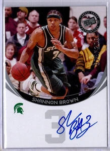 2006 Press Pass Basketball Shannon Brown Spartans Autographed Card #073/200 - Picture 1 of 2