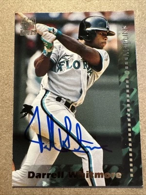 1994 Team Stadium Club #77 Darrell Whitmore AUTOGRAPHED SIGNED Florida Marlins - Image 1 of 2