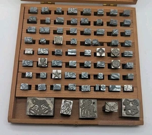 70+ Kingsley Machine Co VINTAGE DIE Set EMBLEME für Heißfolie ANSEHEN LESEN HOLZBOX  - Bild 1 von 15