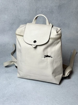 Longchamp Le Pliage White Nylon Leather Medium Backpack - image 1 of 4