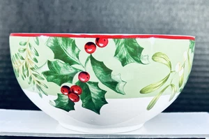 222 Fifth Christmas Laub Porzellan Schüssel 5,5 Zoll - Bild 1 von 7