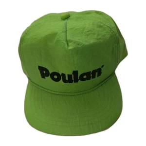 Vintage Poulan Hat Men's Neon Green Cap Rope Snapback 1990's - Picture 1 of 14