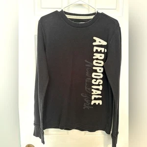 AEROPOSTALE Boys Young Men’s Navy long sleeve shirt size Medium - Picture 1 of 3