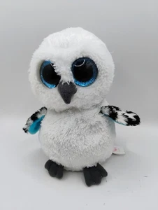TY Beanie Boos 9” SPELLS Snowy Owl White Plush Boo 2014 Snow Blue Sparkly No Tag - Picture 1 of 5