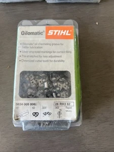 STIHL Oilomatic 26 RM3 72 Rapid Super Motorsägenkette NEU Made in Switzerland - Bild 1 von 5