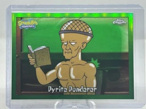 2025 Topps Chrome Spongebob Pyrite Ponderer #139 Kelp Green Refractor Exclusive - Picture 1 of 9