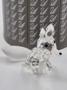 FIGURA CRISTAL PLATA ZORRO SENTADO SWAROVSKI AUSTRIA - Imagen 1 de 7