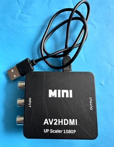 AV zu HDMI Adapter Konverter Full HD 1080P Video Audio TV 3 RCA HDMI - Afbeelding 1 van 8