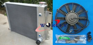 ALUMINUM RADIATOR FOR 1987-2002 JEEP WRANGLER TJ/ YJ 3ROW V8 2001 2000 + 14" Fan - Picture 1 of 7