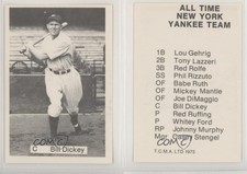 1975 TCMA All Time New York Yankee Team Black Bill Dickey HOF