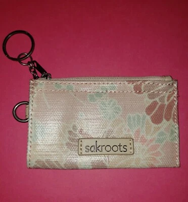 Sak Roots Rosa Multicolor Floral Llavero Tarjetero Monedero Cartera-¡EXCELENTE ESTADO! Foto 1 de 4
