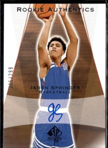 JADEN SPRINGER 2021 UPPER DECK SP ROOKIE AUTHENTICS RC AUTO /299 !!🔥 76'ERS - Picture 1 of 2