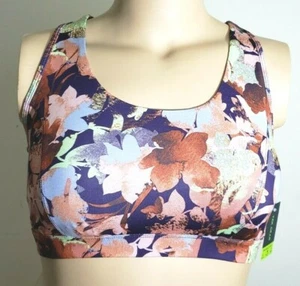 NWT Tek Gear Womens Sports Bra Removable Padded Racerback Medium Impact Wicking  - Picture 1 of 3