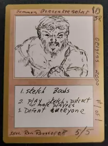 Ron Rousselle Original Art Sketch Drawn on MTG Card 1 of 1 Origins 2000 - Picture 1 of 2