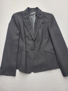 Joneswear Womens Coat 14 Black Basic Jacket Knit Solid Regular - Picture 1 of 14