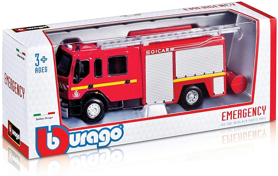 BURAGO EMERGENCY - DIE CAST METAL - CAMION POMPIERI  ETA' 3+  ART 18-32000 - Immagine 1 di 1