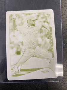 2014 TOPPS MINI BASEBALL ONLINE EXCLUSIVE ROB WOOTEN PRINTING PLATE 1/1