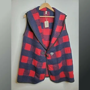 Fadivo New York Buffalo Plaid Vest Ne with Tags - Picture 1 of 4