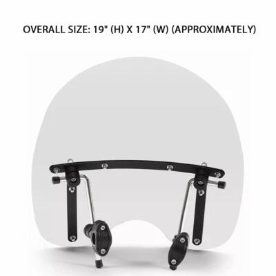 7/8" Windshield Windscreen For Kawasaki Vulcan VN500 750 800 900 1500 1600 2000 - Image 1 of 4