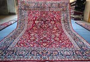 Red Floral Caucasian Oriental Area Rug 8x11 Hand Knotted Traditional Wool Carpet - Picture 1 of 18
