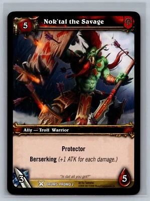 World of Warcraft TCG Nok'tal the Savage #PROMO 2 Promo Card WOW CCG - Image 1 of 2