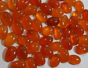 Natural Carnelian Oval Cabochon Gemstone Wholesale Lot 16 Pcs 10*14 MM 100 CT - Picture 1 of 7