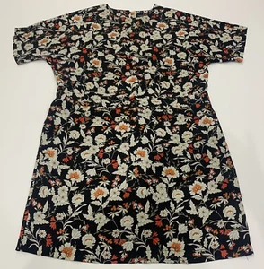 Ladies Size 12 FORCAST Casual Orange & Black Floral MIDI dress *VGC* - Picture 1 of 8