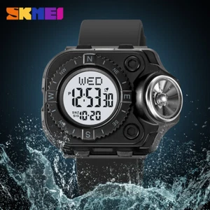 SKMEI 2187 Alarm Digital Stopwatch Wristwatch LED Men - Picture 1 of 7