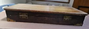 Vintage Wooden and Brass Storage Box - Picture 1 of 4