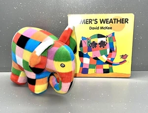 Elmer The Elephant Soft Toy Plush book Bundle petit jour Paris David McKee - Picture 1 of 20