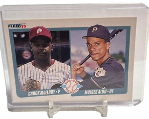 1990 Fleer Prospects Chuck McElroy/Moises Alou Baseball Card #650 NM