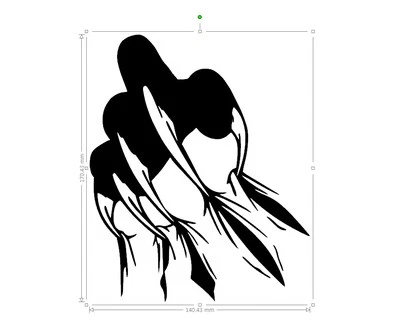 claw vinyl car sticker, decal, window laptop ORACAL 651 - Image 1 of 2