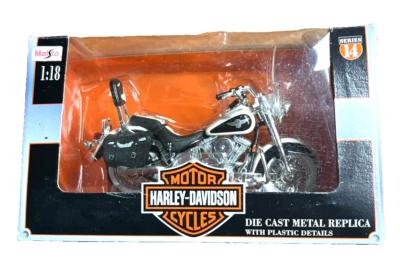 Maisto Harley Davidson 1993 FLSTN Heritage motocicleta diecast 1:18 serie 14 Foto 1 de 4