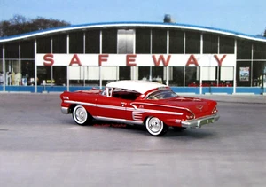 1958 58 Chevy Impala Hardtop Classic Red Collectible Model 1/64 Scale Limited Ed - Picture 1 of 8