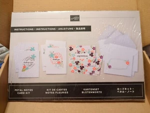 New STAMPIN UP Petal Notes Kit 9 Cards Thank You Congratulations Thinking Flower - Picture 1 of 6