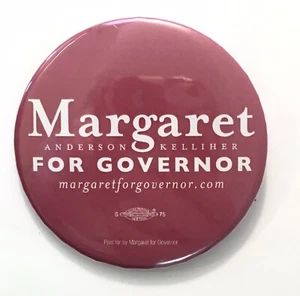 Margaret Anderson Kelliher For Governor Political Campaign Pin Minnesota 2.25" - Picture 1 of 3