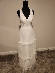 Christina Wu 22170 Cross Back Layered Skirt Wedding Dress - Picture 1 of 8
