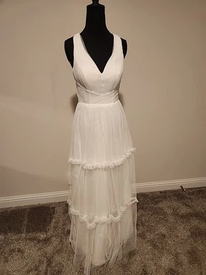 Christina Wu 22170 Cross Back Layered Skirt Wedding Dress - Image 1 of 4