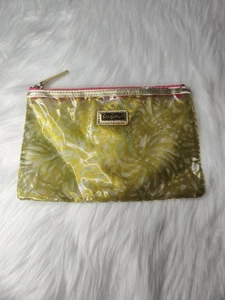 LILLY PULITZER Agenda Zip Bag Etui Tasche Clear & Gold - Bild 1 von 6