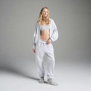 Skims Cotton Fleece Classic Jogger Light Grey Heather Size Small - Picture 1 of 4