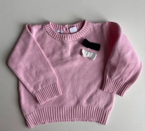 Rocca Madden baby girl size 0-3 months pink knitted jumper, VGUC - Picture 1 of 3