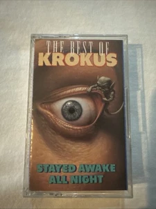 The Best of Krokus, Stayed Awake All Night, 1989 Arista Records, Cassette Tape - Foto 1 di 3