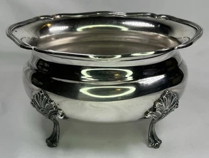 Antique VTG Victorian Silverplate Waste Bowl Ornate Feet 6.25x3.75” - Picture 1 of 24