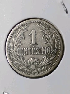 Selten 1909! 1 Centesimo ausländische Münze Uruguay Stempelglanz $$ - Bild 1 von 5